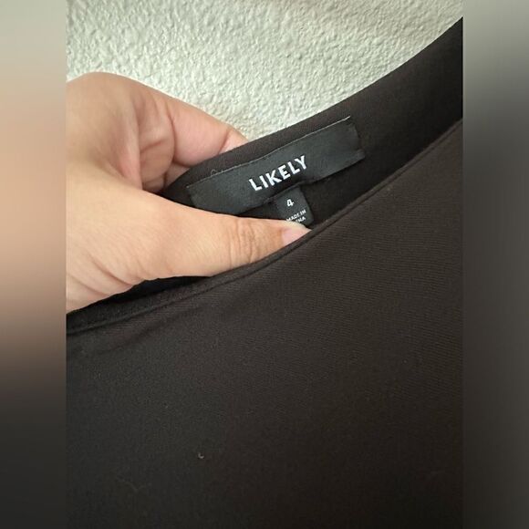 Likely Kane One Shoulder Ruffle Long Gown in Black Sz 4 - Picture 5 of 9